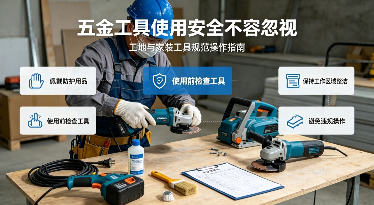 五金工具使用安全不容忽视｜工地与家装工具规范操作指南