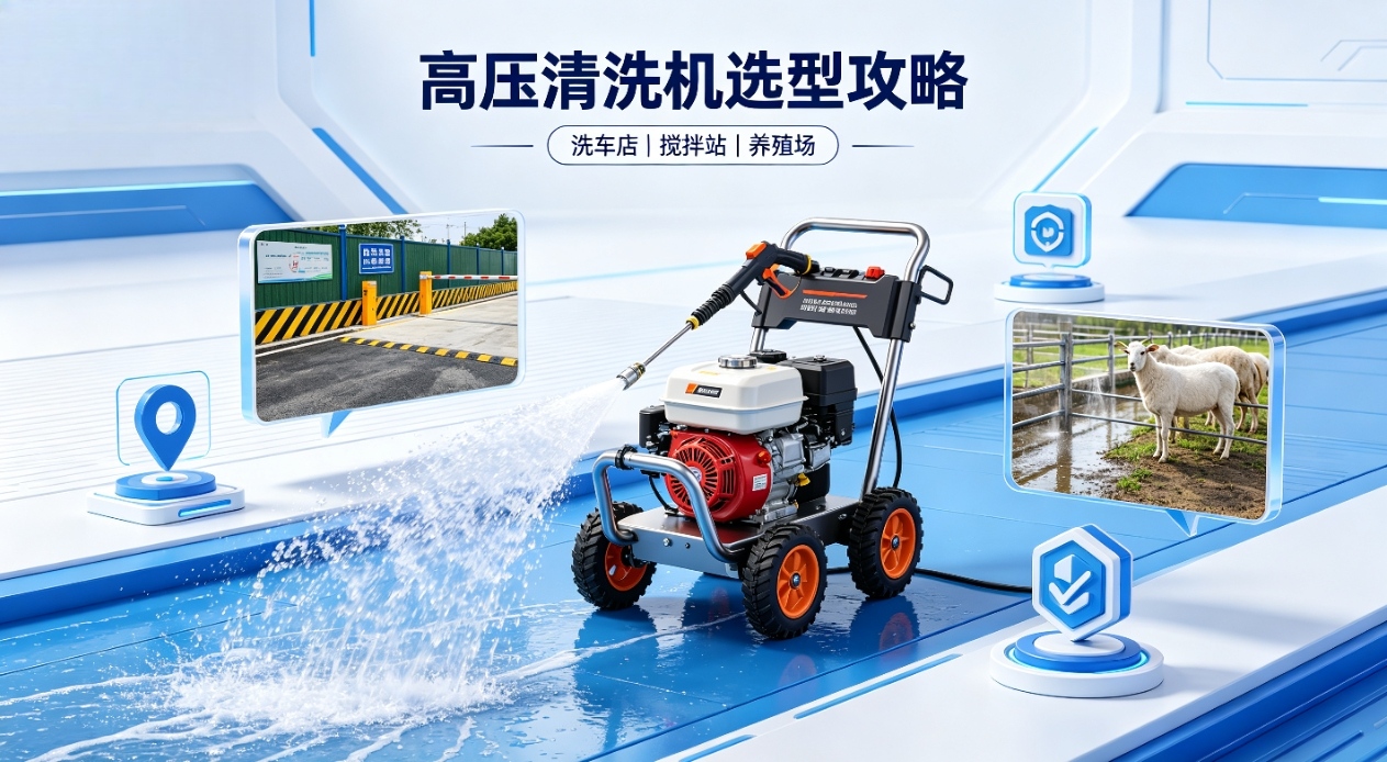 采购知识_洗车店 搅拌站 养殖场高压清洗机选型攻略